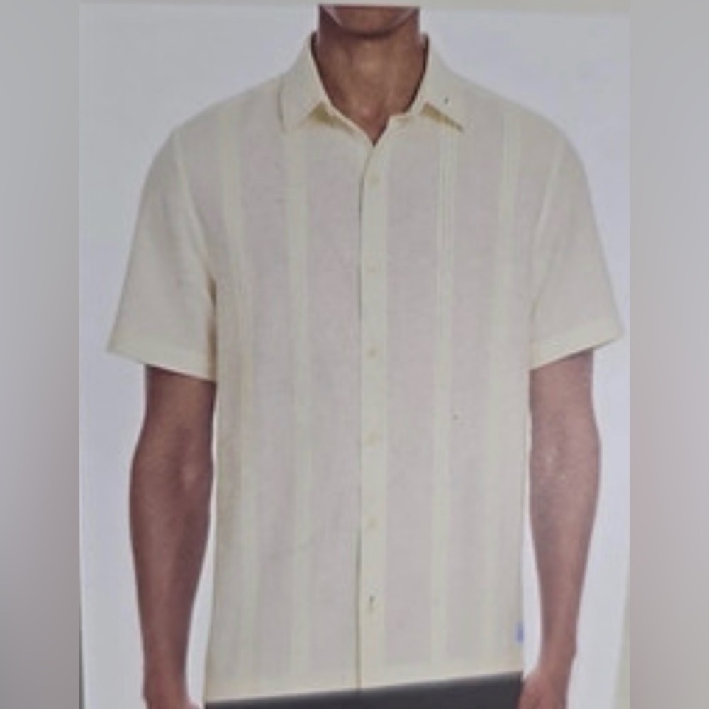 Scotch & Soda Shirt Linen Blend Sz XXL Short Sleeve Woven Off White Vacation - Picture 14 of 14